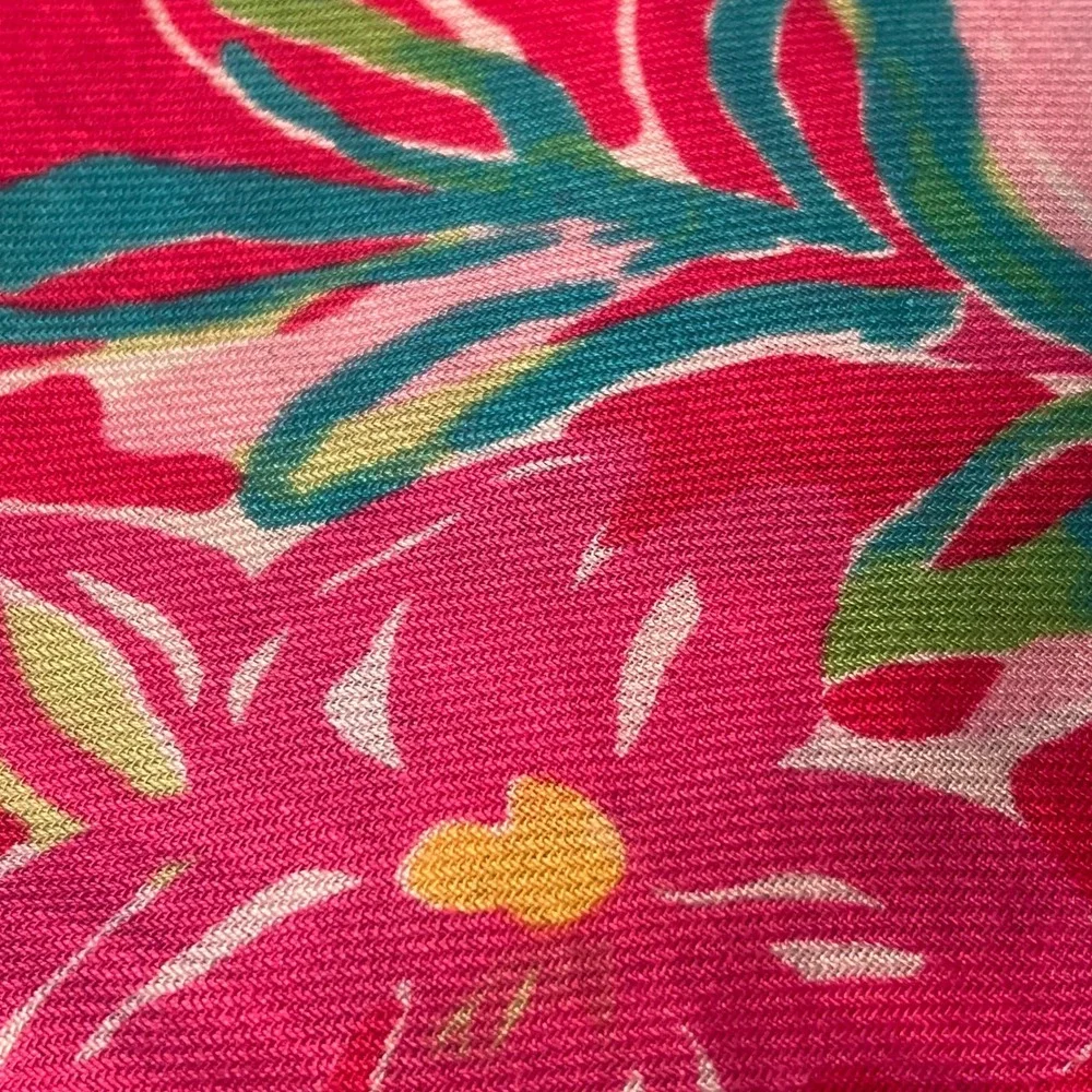 Lilly Pulitzer Pink Pomegranate Jungle Tumble Scarf 48x74